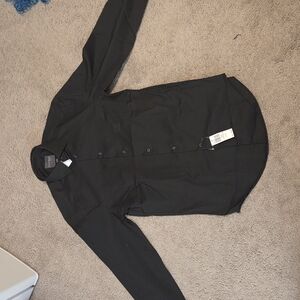 Madison Women's Slim Fit Black Button Down Shirt